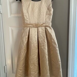 Cream Girls Fit-and-Flare Dress